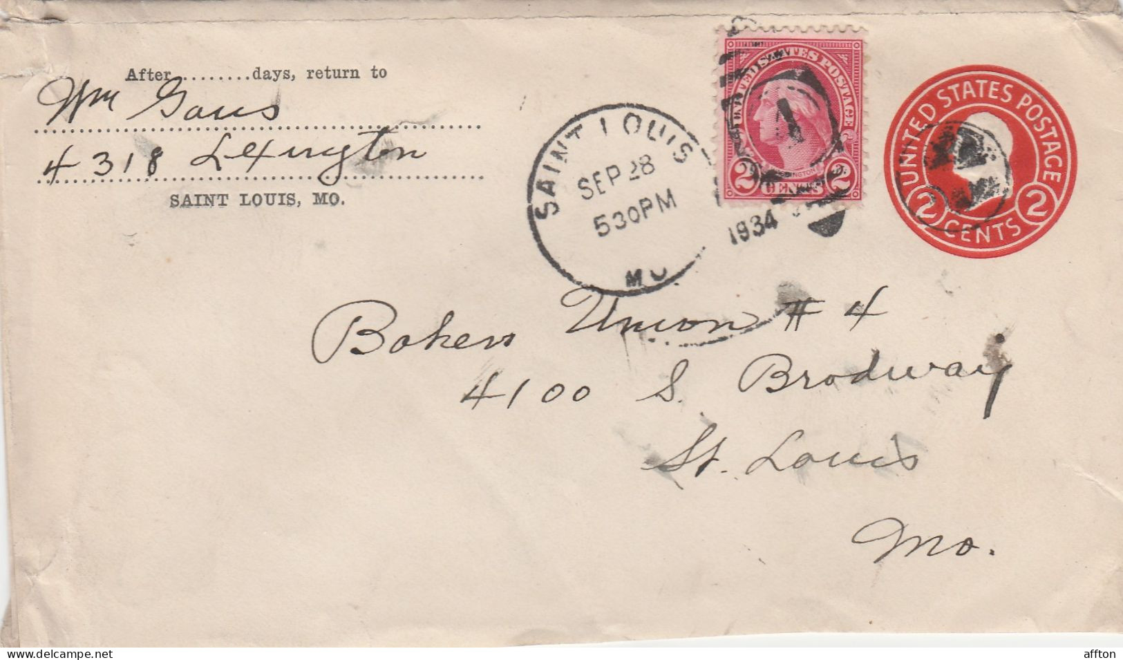 United States Old Cover Mailed - 1921-40