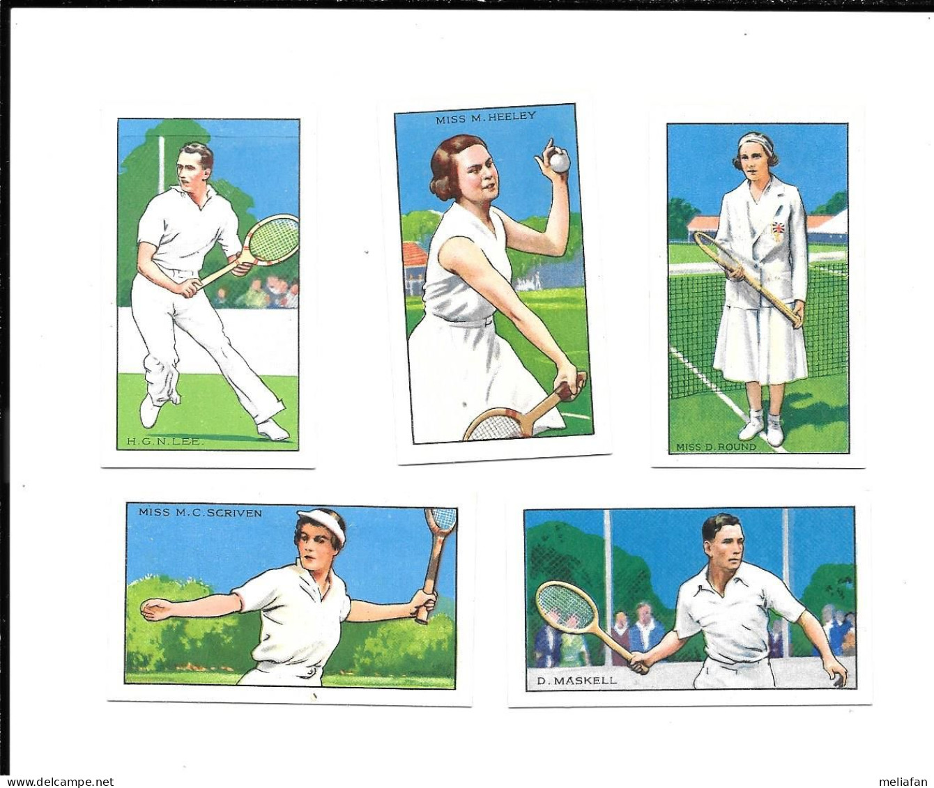 Y894 - VIGNETTES GALLAHER - TENNIS - MARGARET SCRIVEN - DAN MASKELL - MARY HEELEY - HARRY LEE - DOROTHY ROUND - Trading-Karten