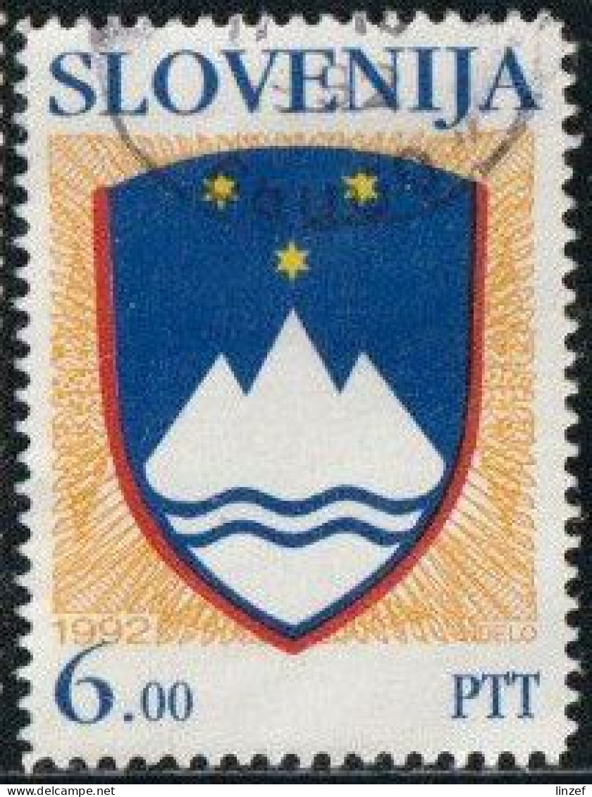 Slovénie 1992 Yv. N°9 - Armoiries De La République - Oblitéré - Slovénie
