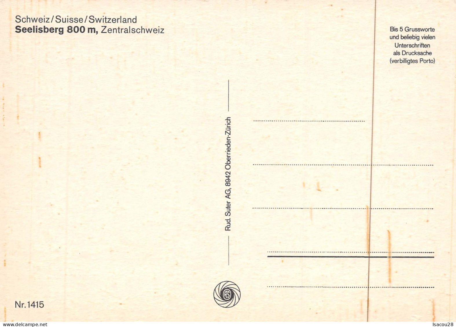 SUISSE - Seelisberg - Seelisberg