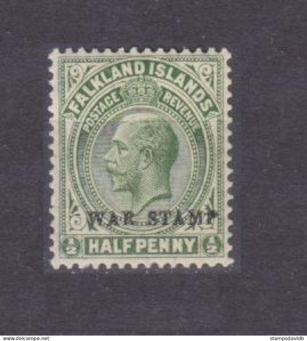 1918 Falkland Islands 36 King George V - Overprint - Falkland Islands