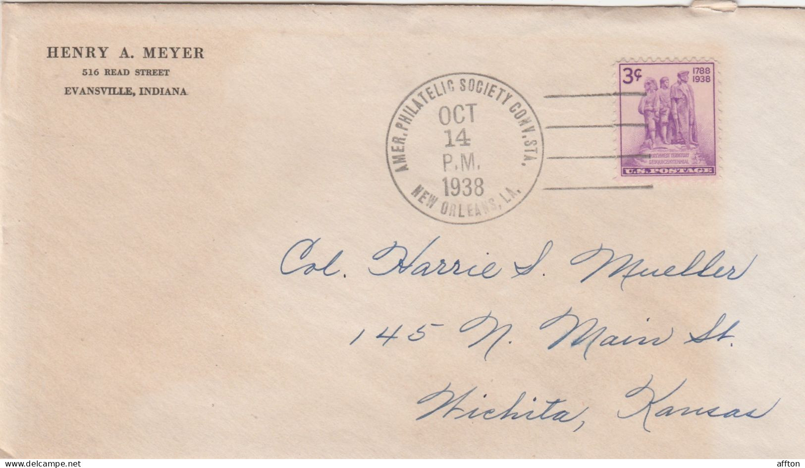 United States 1938 FDC Mailed - 1851-1940