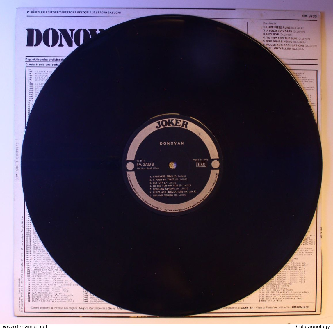 DISCO VINILE 33 GIRI 12" 1974 DONOVAN DONOVAN JOKER SM 3730 ITALY 0011 - Country & Folk