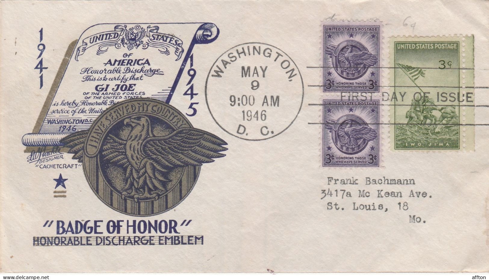 United States 1946 FDC Mailed - 1941-1950