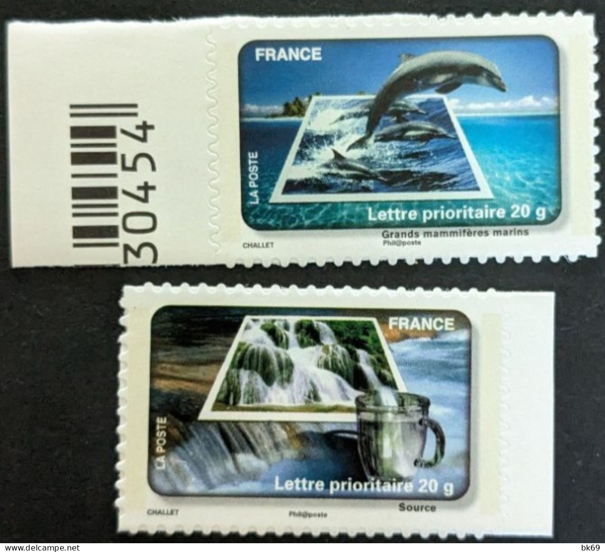 403A & 406A TP De Feuilles Fêtes De L'Eau - Unused Stamps