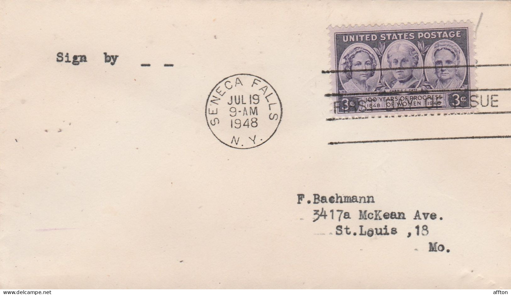 United States 1948 FDC Mailed - 1941-1950