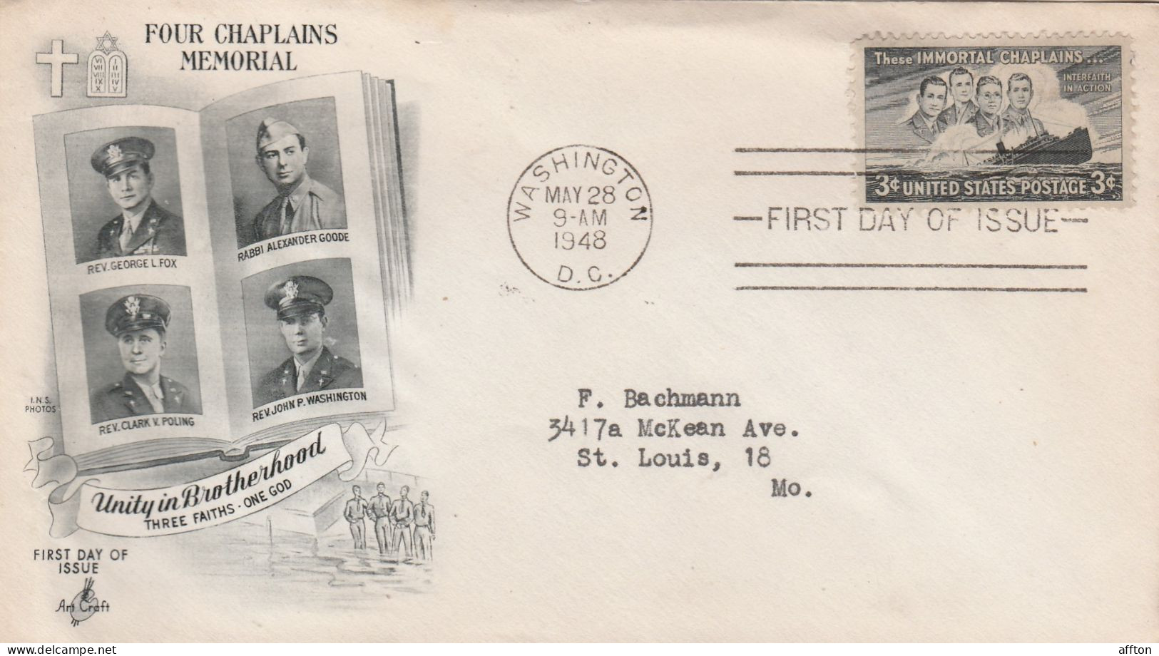 United States 1948 FDC Mailed - 1941-1950