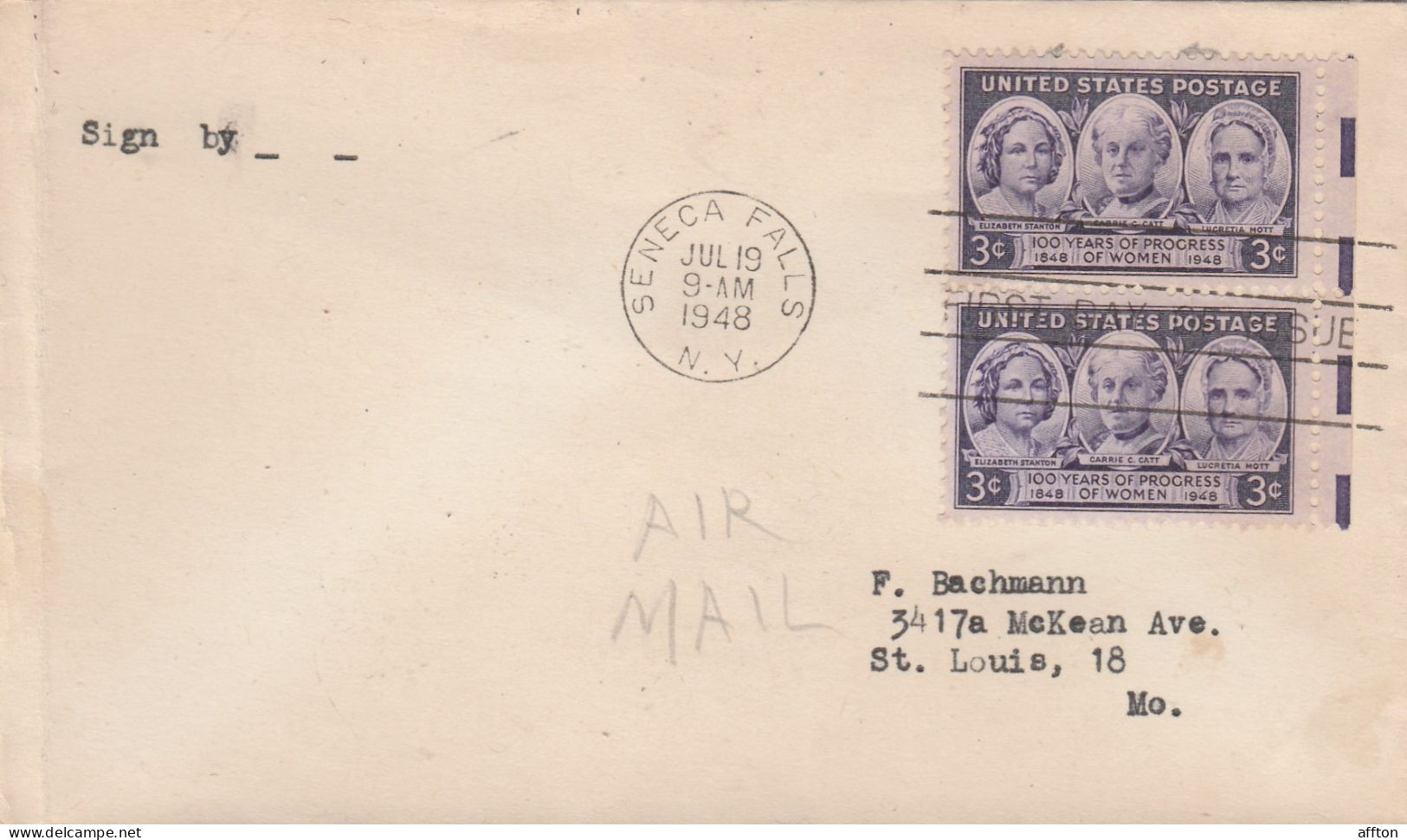 United States 1948 FDC Mailed - 1941-1950
