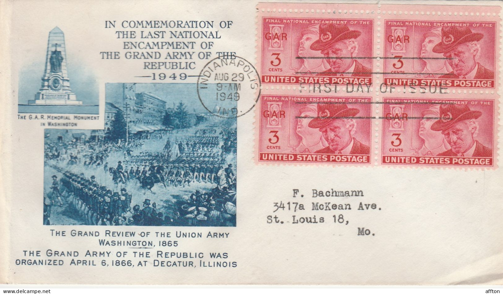 United States 1949 FDC Mailed - 1941-1950