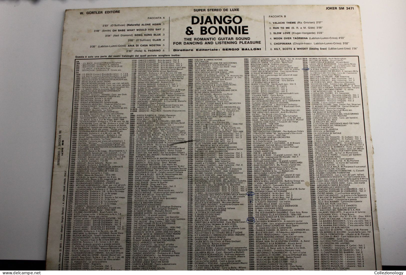 DISCO VINILE 33 GIRI 12" 1973 DJANGO E BONNIE THE ROMANTIC GUITAR SOUNDS FOR DANCING AND LISTENING JOKER SM 3471 ITALY - Strumentali