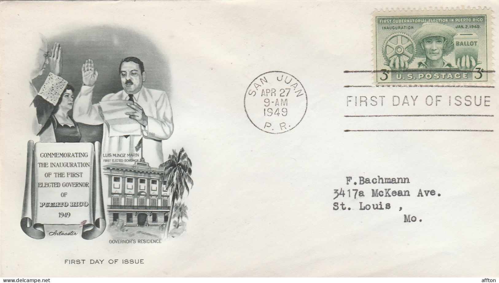 United States 1949 FDC Mailed - 1941-1950