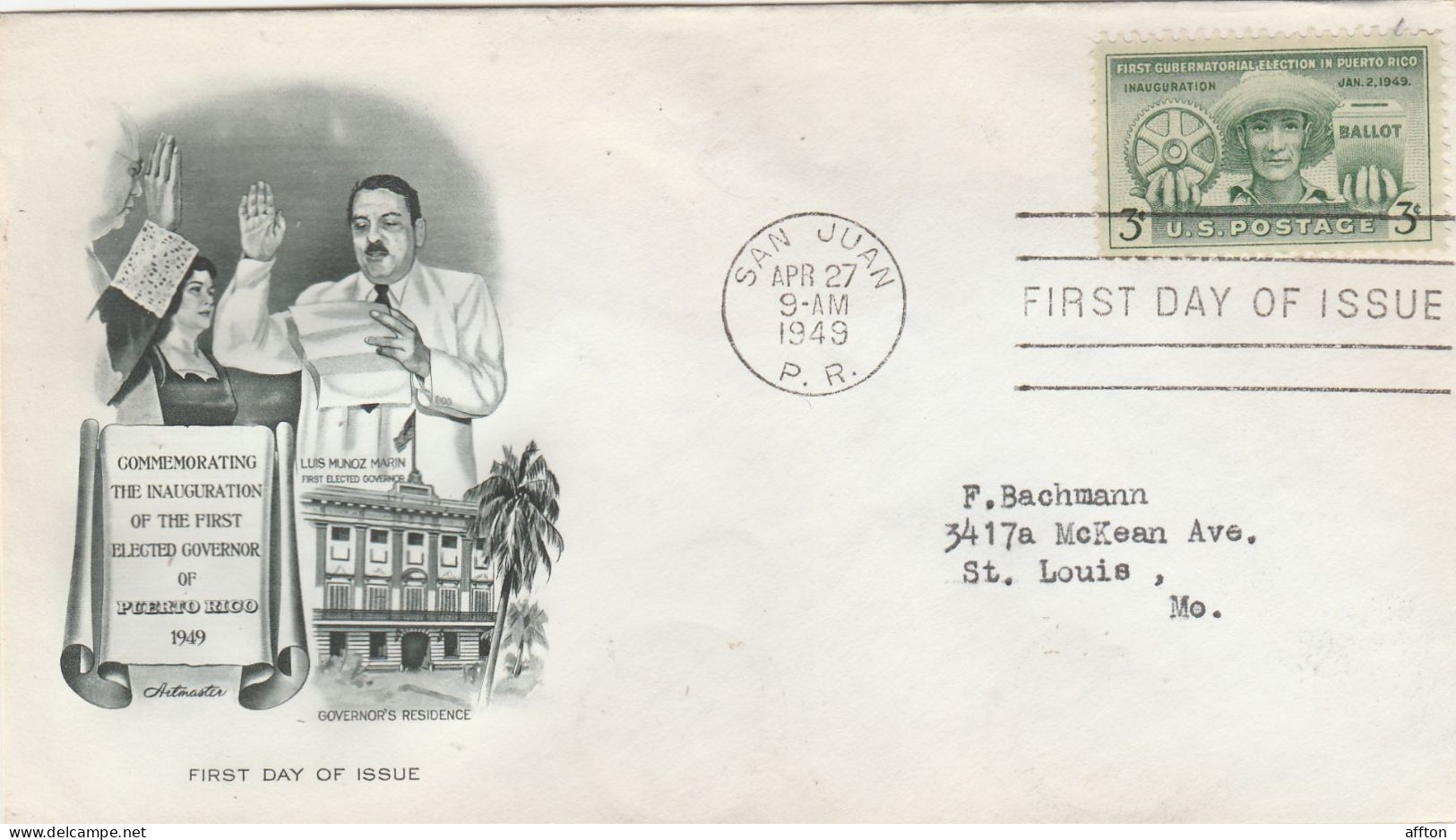 United States 1949 FDC Mailed - 1941-1950