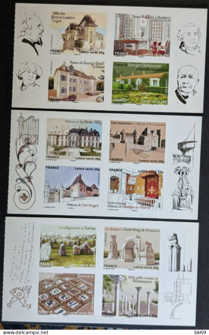 865 à 876 TP Du Carnet Patrimoine De France Sous Faciale 17.16€ - Unused Stamps