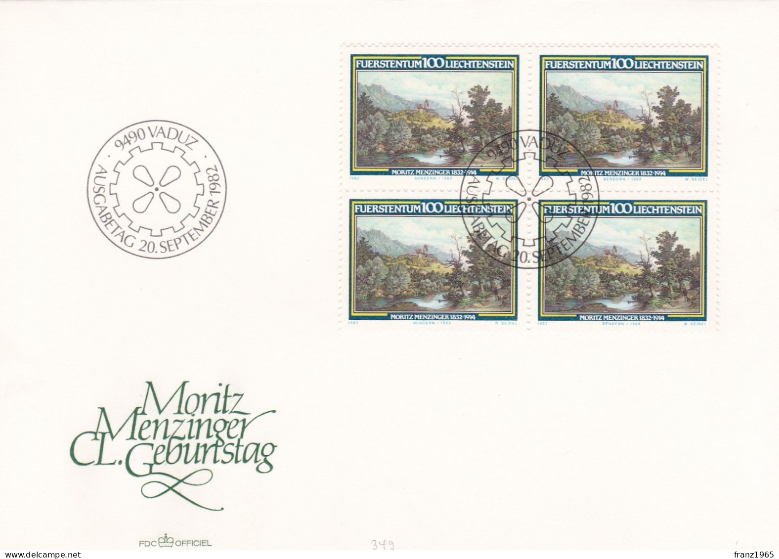 Moritz Menzinger Paintings - 1982 - FDC