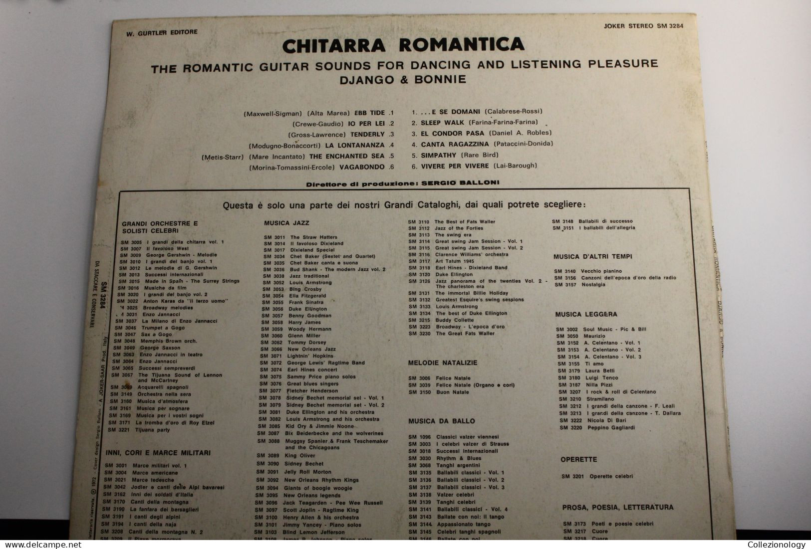 DISCO VINILE 33 GIRI 12" 1972 DJANGO E BONNIE CHITARRA ROMANTICA ROMANTIC GUITAR SOUNDS FOR DANCING JOKER SM 3824 ITALY - Instrumental