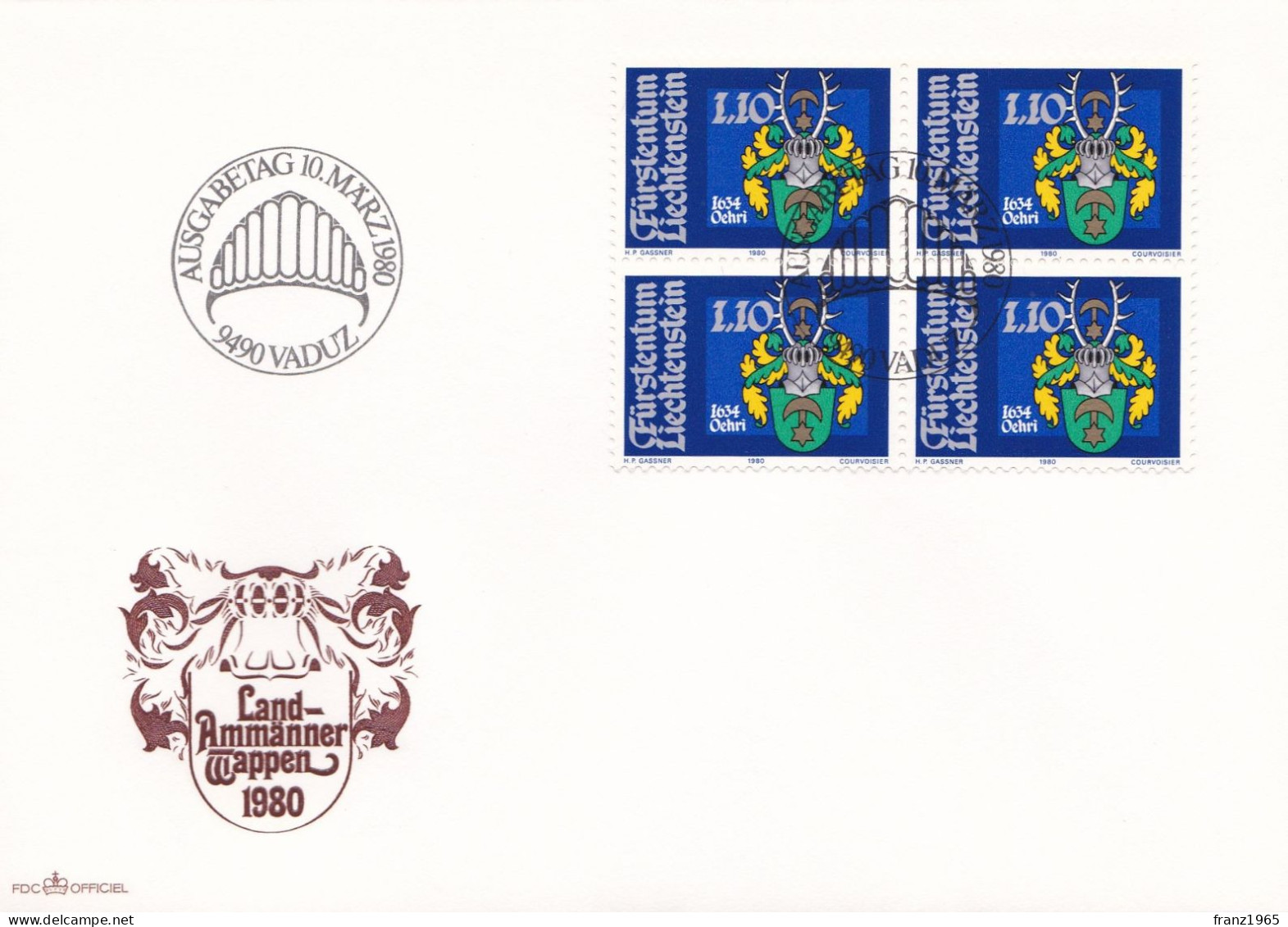 Coat Of Arms - 1980 - FDC