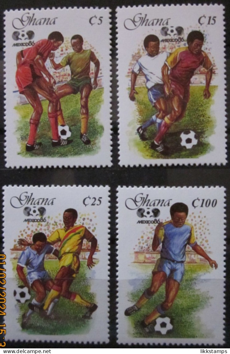 GHANA ~ 1987 ~ S.G. 1190 - 1193, ~ FOOTBALL ~  MNH #03290 - Ghana (1957-...)