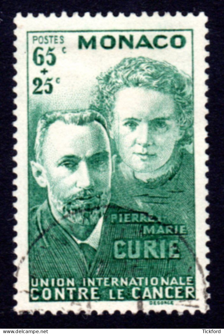 MONACO 1938 - Yvert N° 167 - Oblitéré - Pierre Et Marie Curie - Gebraucht