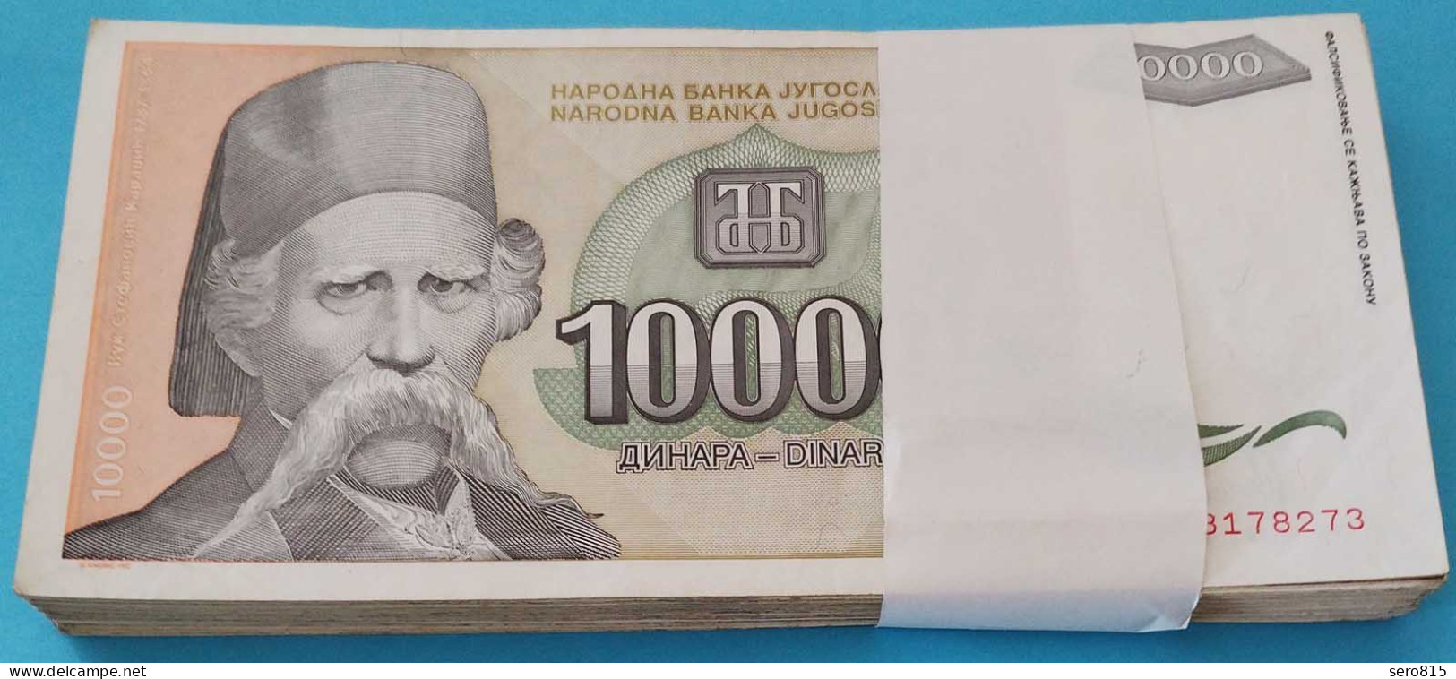 Jugoslawien - Yugoslavia Bundle Mit 100 Stück 10000 10.000 Dinara 1993 Pick 129 - Yugoslavia