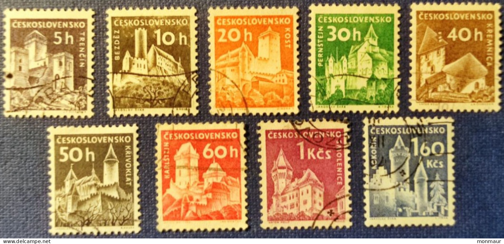 CECOSLOVACCHIA   1960 CASTLE-CASTELLI SERIE COMPLETA - Used Stamps