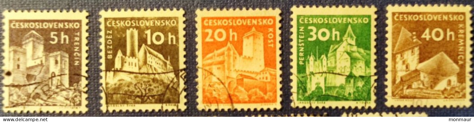 CECOSLOVACCHIA   1960 CASTLE-CASTELLI - Used Stamps