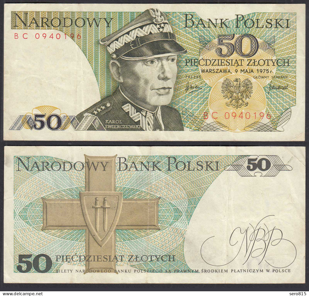 Polen - Poland 50 Zloty Banknote 1975 Pick 142a VF (3)   (32361 - Polonia