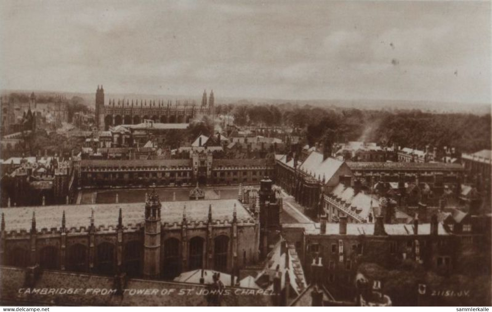 76226 - Grossbritannien - Cambridge - From Tower Of St. Johns Chapel - Ca. 1950 - Cambridge