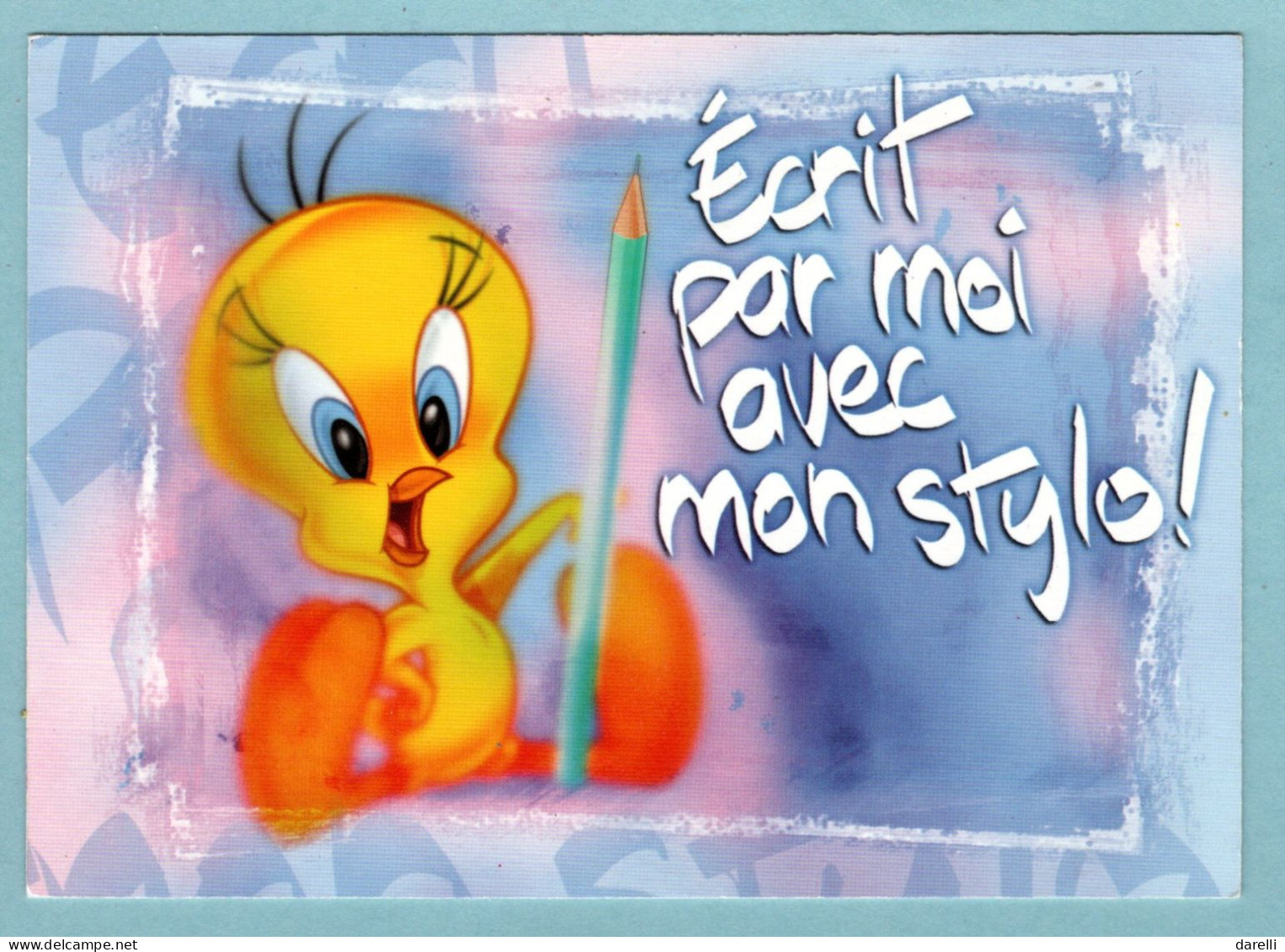 CP BD Titi -  Looney Tunes - Ecrit Moi Avec Mon Stylo - Fumetti