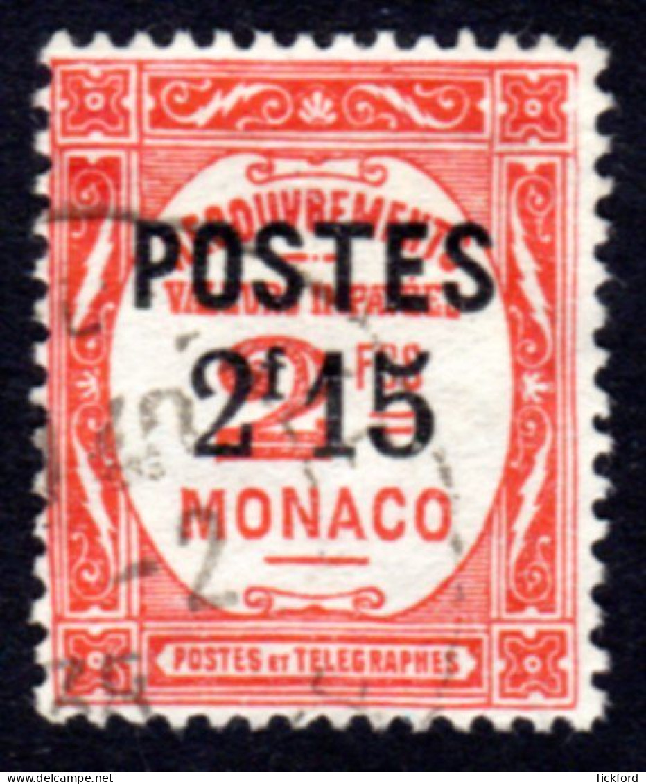 MONACO 1937 - Yvert N° 151 - Oblitéré - Timbre-taxe Surchargé - Used Stamps