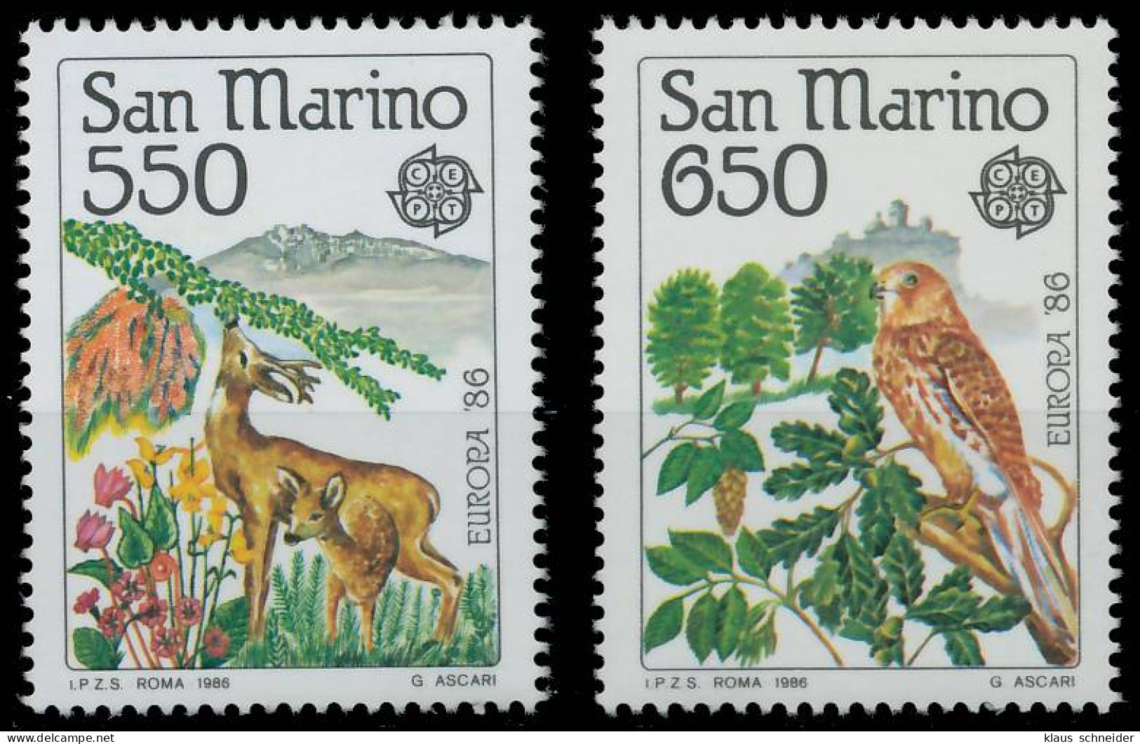 SAN MARINO 1986 Nr 1339-1340 Postfrisch X5C624A - Unused Stamps