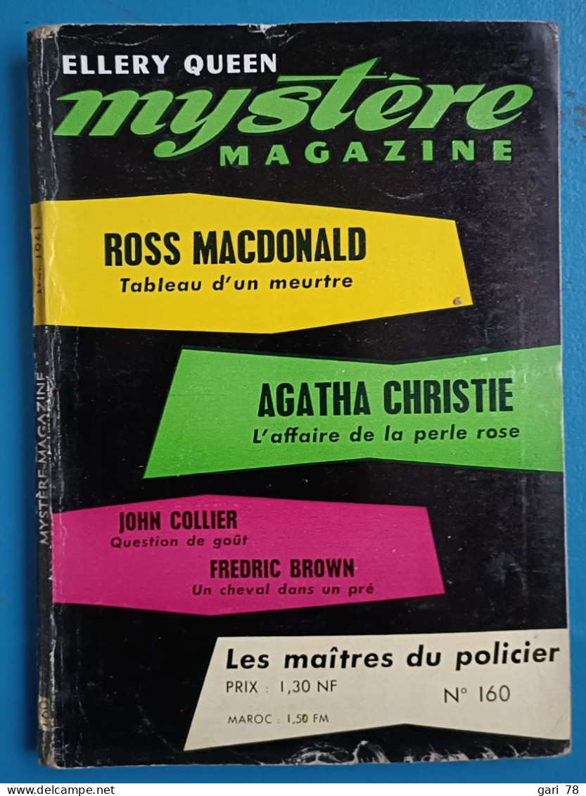 ELLERY QUEEN  MYSTERE-MAGAZINE  N° 160 MACDONALD / CHRISTIE / COLLIER / BROWN - Opta - Ellery Queen Magazine