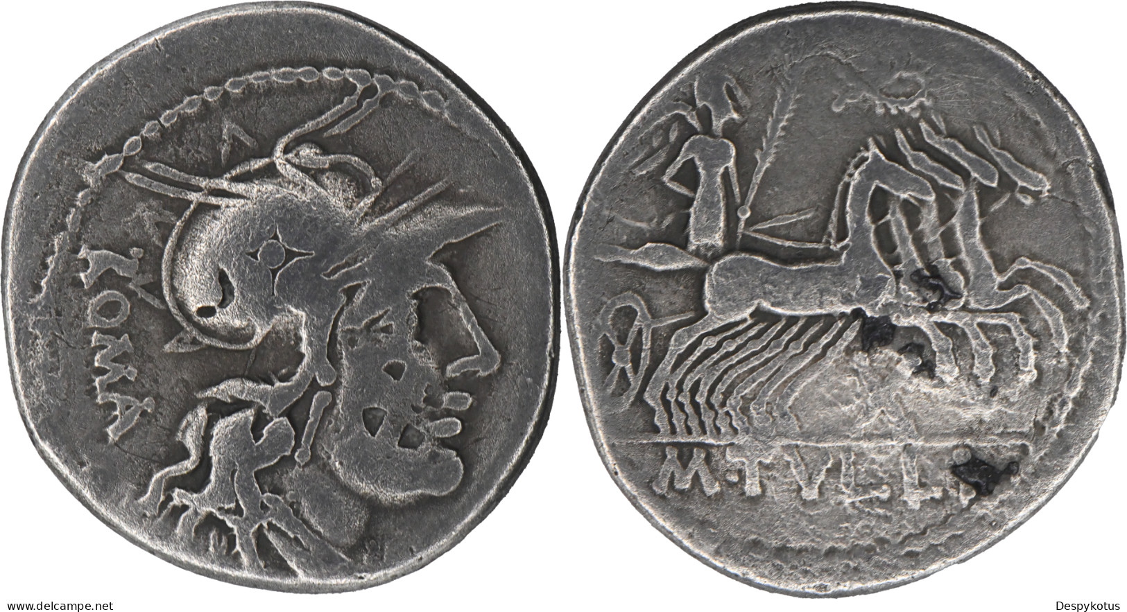 ROME - Denier - TULLIA - Marcus Tullia - Quadrige - 120 BC - RRC.280/1 - 18-342 - Republiek (280 BC Tot 27 BC)