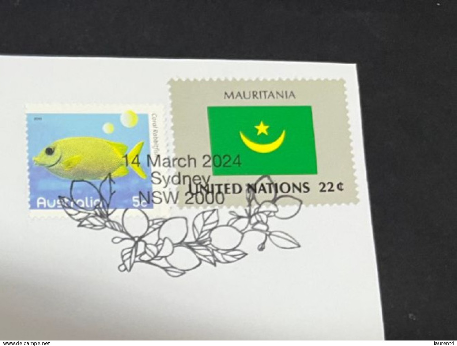 14-3-2024 (3 Y 2) COVID-19 4th Anniversary - Mauritania - 14 March 2024 (with Mauritania UN Flag Stamp) - Malattie