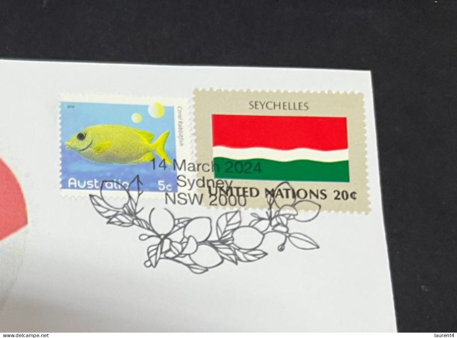 14-3-2024 (3 Y 2) COVID-19 4th Anniversary - Seychelles - 14 March 2024 (with Seychelles UN Flag Stamp) - Malattie