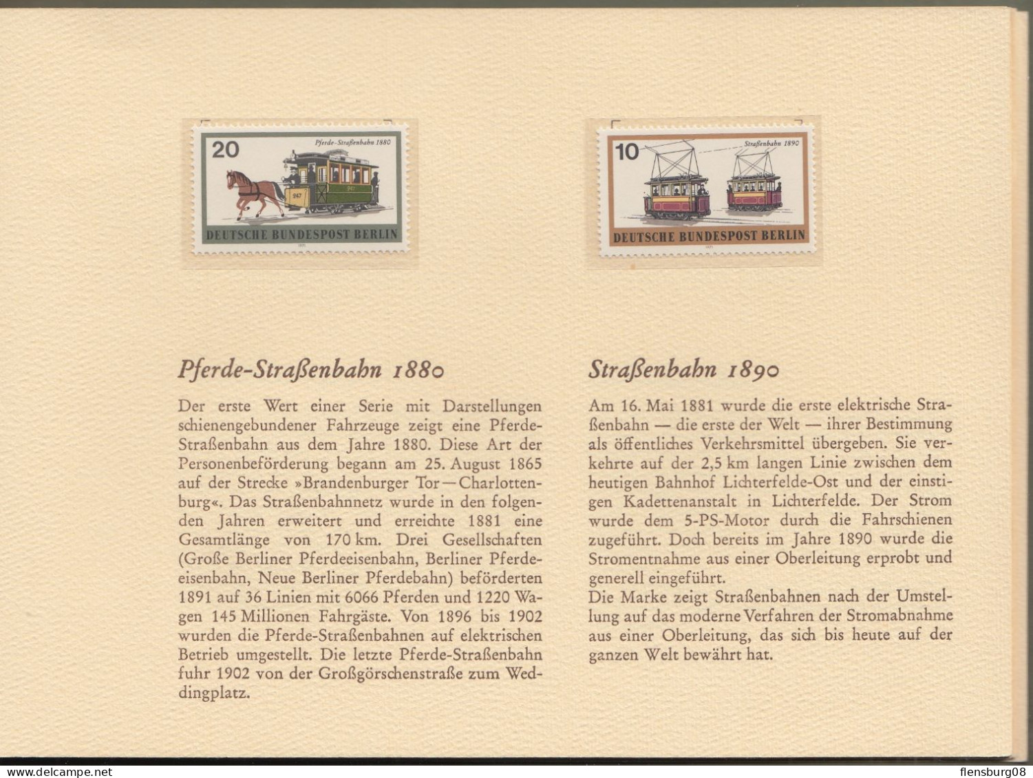 Berlin: Minister Booklet - Ministerbuch - Ministerheft , : " Sonderpostwertzeichen Berliner Verkehrsmittel 1975 " - Covers & Documents