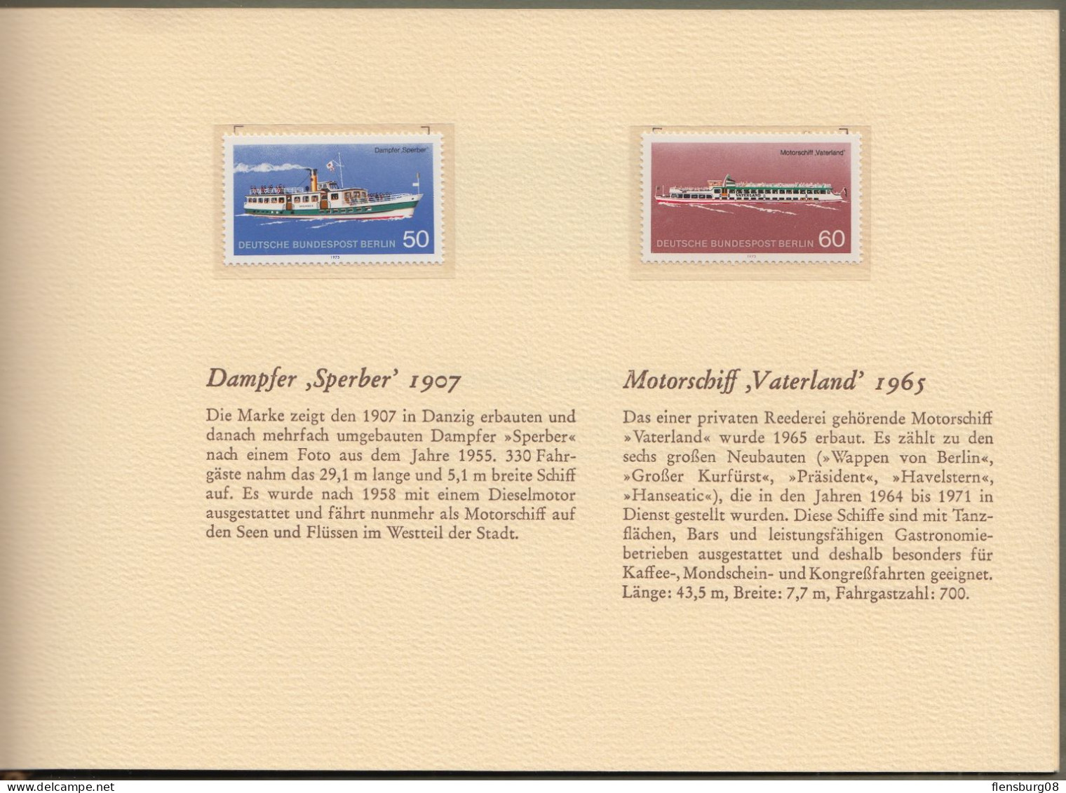 Berlin: minister booklet - Ministerbuch - Ministerheft , : " Sonderpostwertzeichen Berliner Verkehrsmittel 1975 "