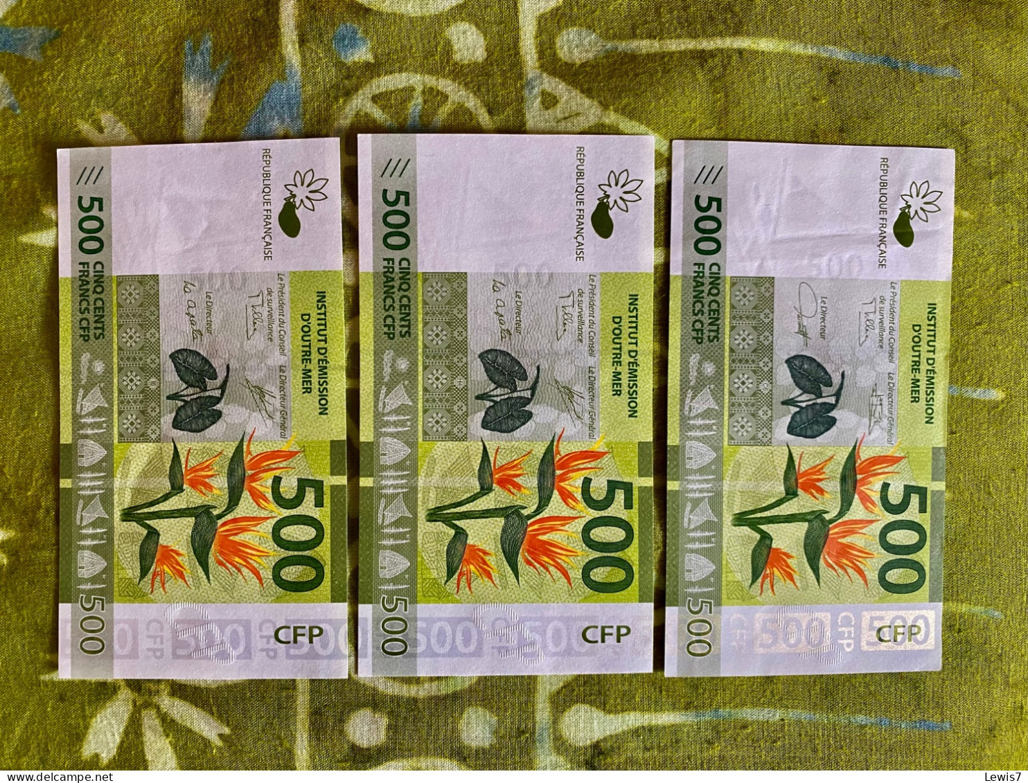 Set Of 3 Banknotes 500 Francs XPF - New-Caledonia - Französisch-Pazifik Gebiete (1992-...)