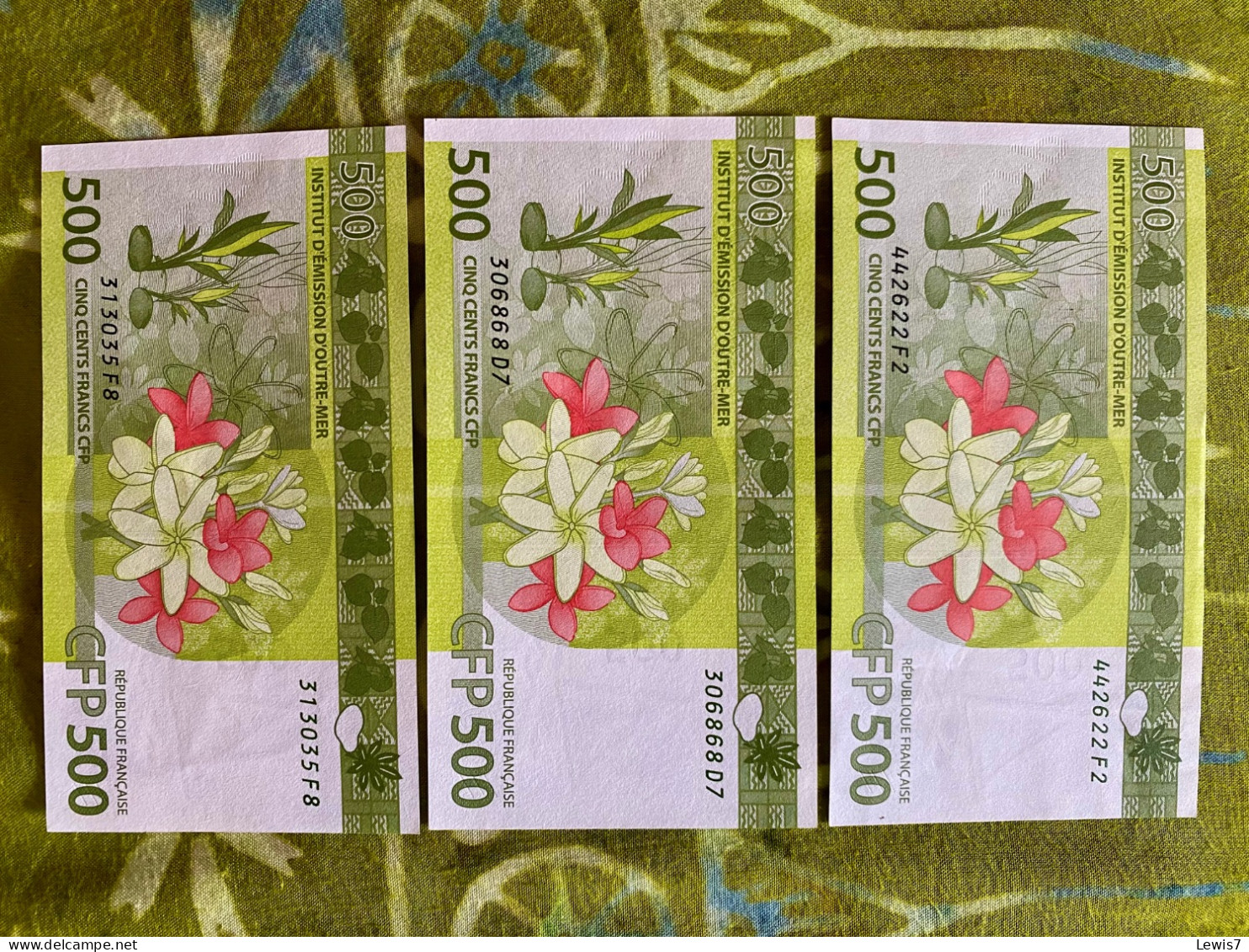 Set Of 3 Banknotes 500 Francs XPF - New-Caledonia - Territoires Français Du Pacifique (1992-...)