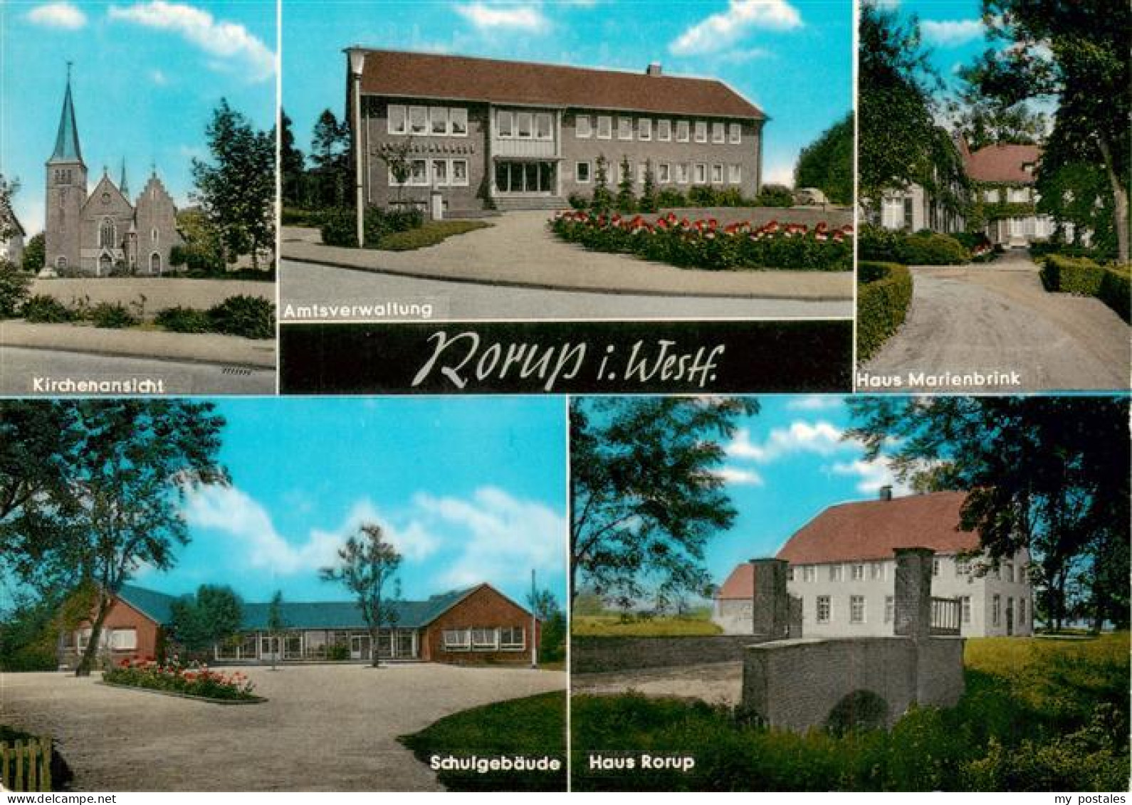 73924538 Rorup Kirchenansicht Amtsverwaltung Haus Marienbrink Schulgebaeude Haus - Dülmen
