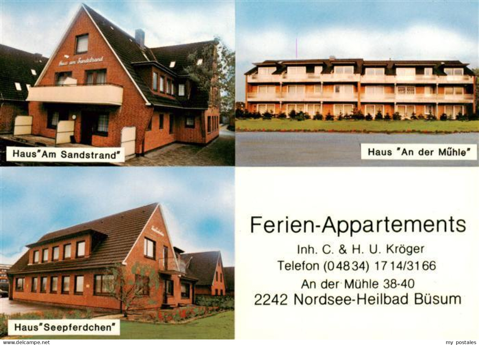 73924513 Buesum_Nordseebad Ferien Appartements Haus Am Sandstrand Haus An Der Mu - Büsum