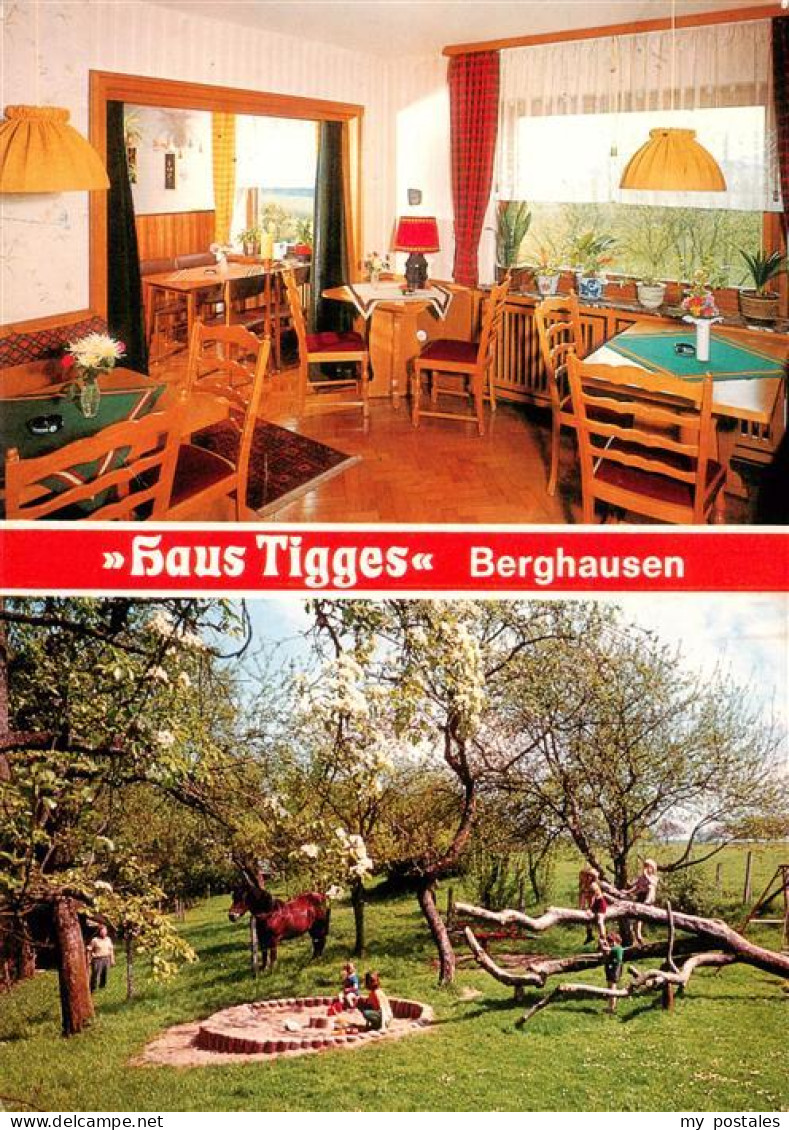 73883159 Berghausen Schmallenberg Pension Haus Tigges Gaststube Garten Kinderspi - Schmallenberg