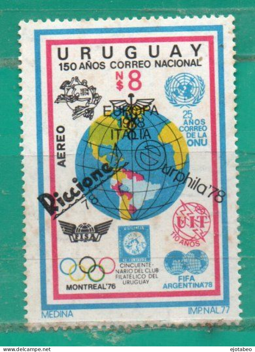 URUGUAY 1978-YT A411 Ss Mint-ConS/carga"Raccione 78-Europa-Italia-Urfhila 78-Algo De óxido - Uruguay