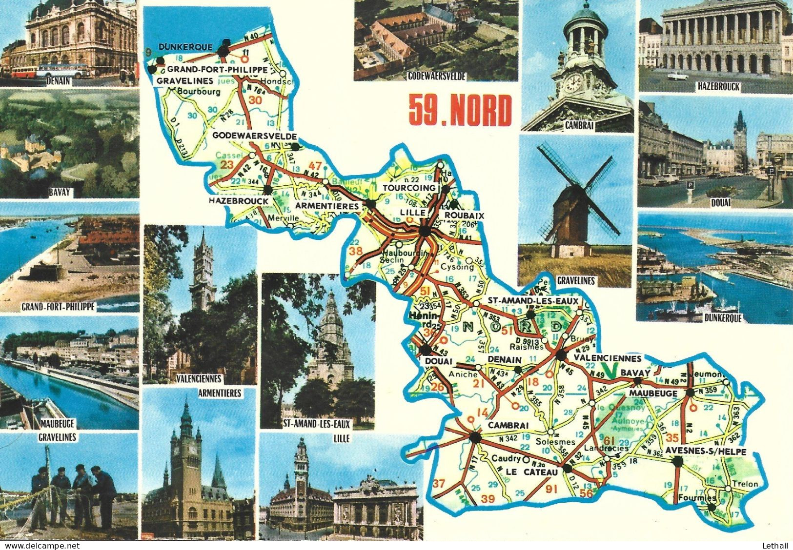 Ref ( 19088 )   Nord 59 - Carte Geografiche