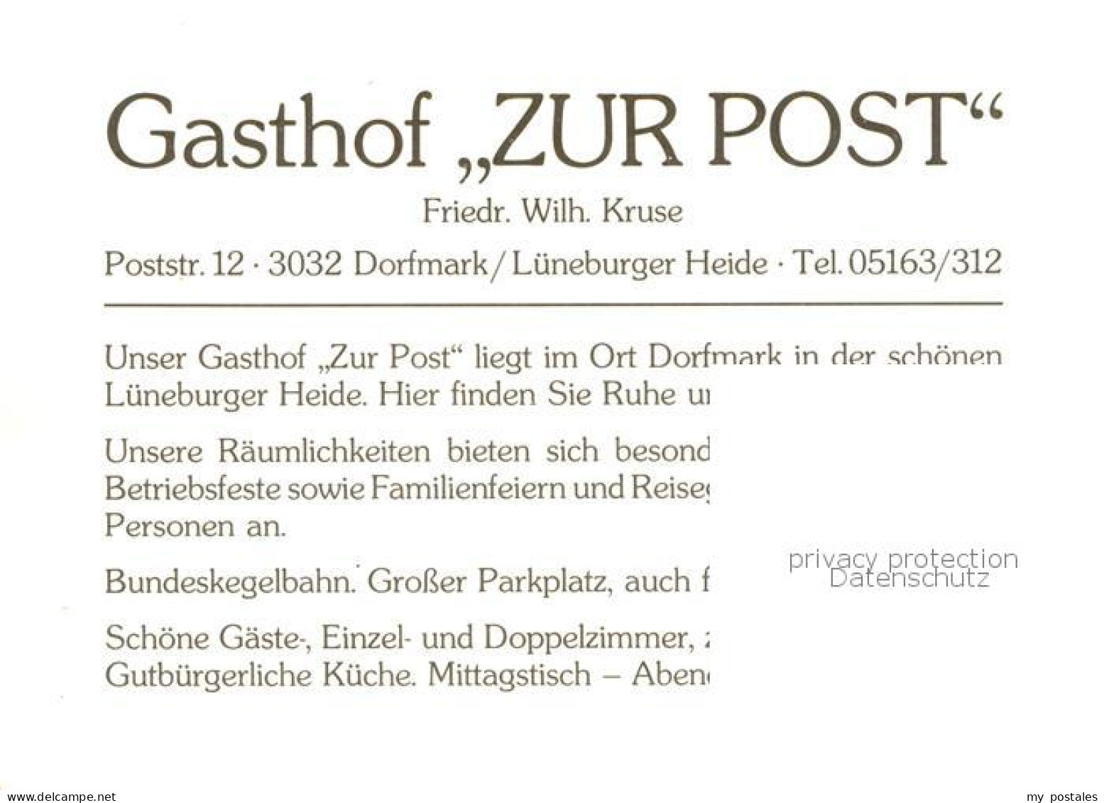 73848491 Dorfmark Bad Fallingbostel Gasthof Pension Zur Post  - Fallingbostel