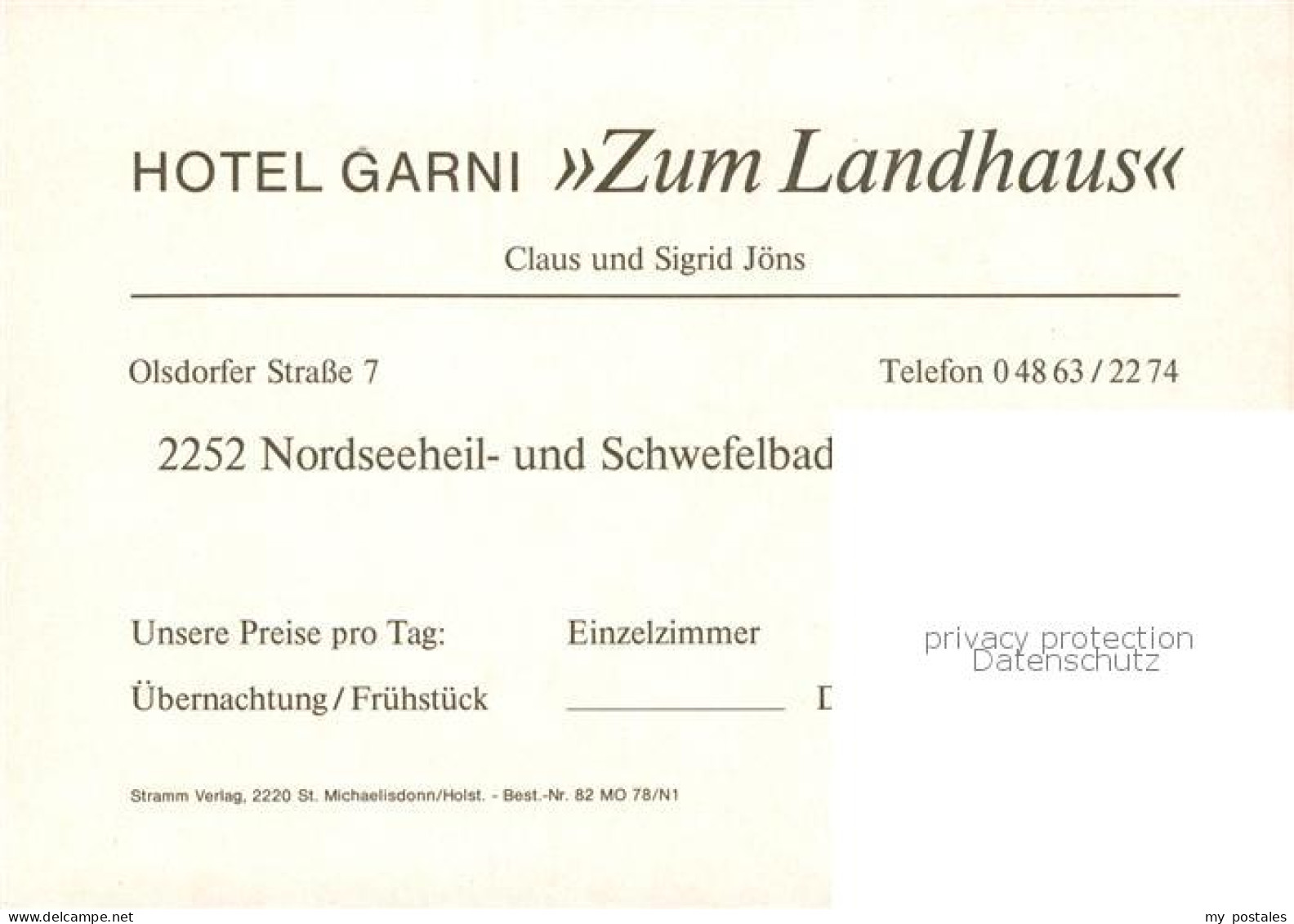 73848487 St Peter-Ording Hotel Garni Zum Landhaus St Peter-Ording - St. Peter-Ording