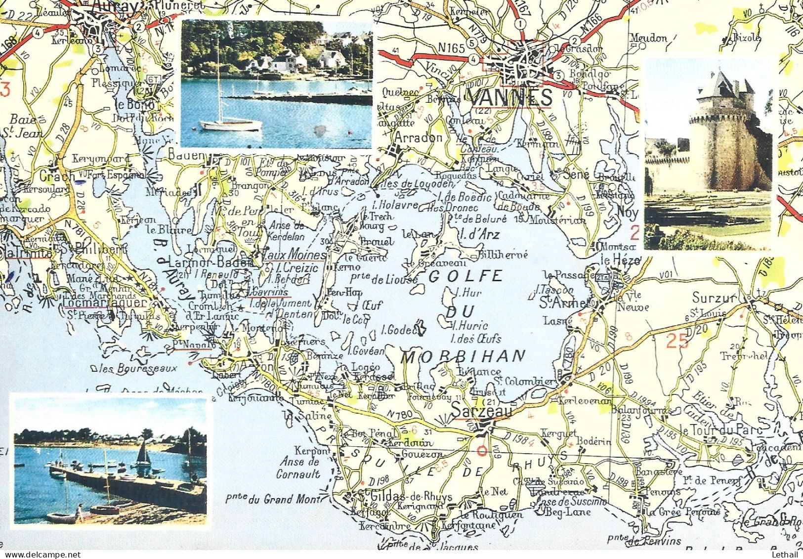 Ref ( 19093 )   Le Golfe Du Morbihan - Carte Geografiche