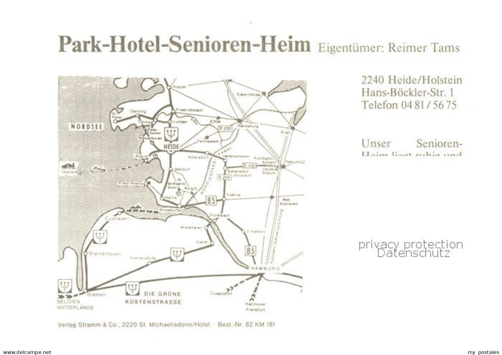 73848466 Heide Holstein Park-Hotel Seniorenheim Fliegeraufnahme Heide Holstein - Heide