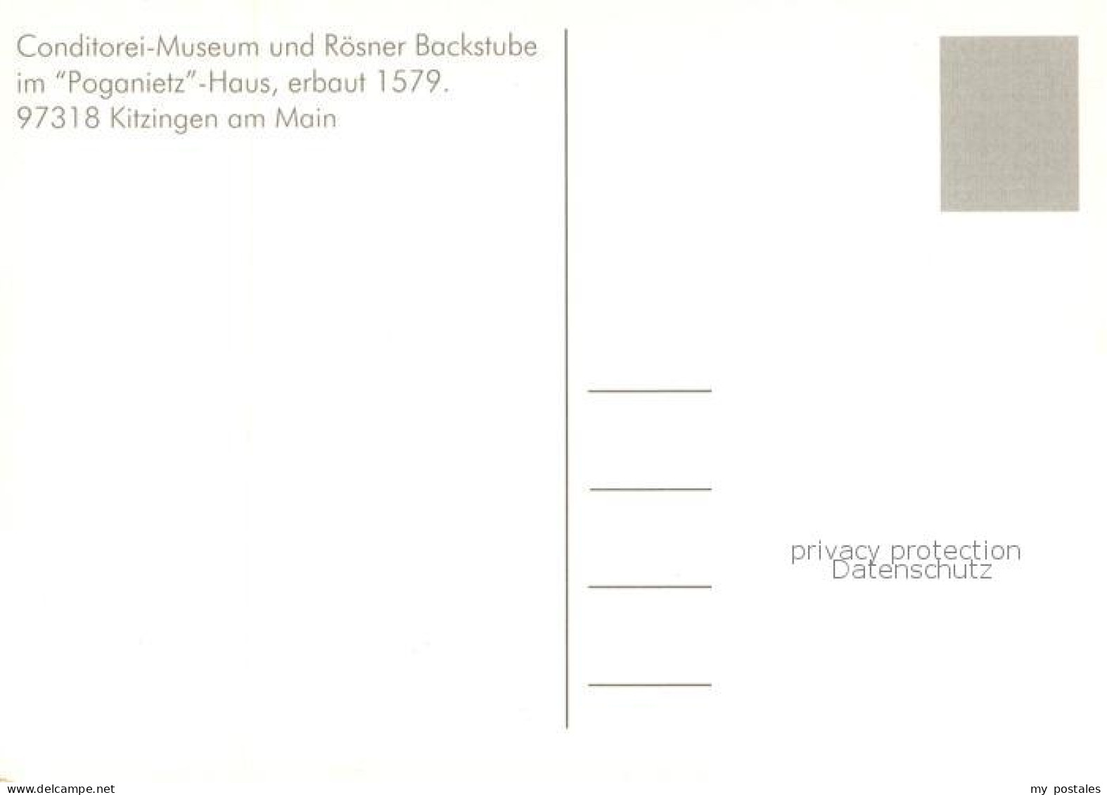 73777534 Kitzingen Main Conditorei Museum Und Roesner Backstube Poganietz Haus 1 - Kitzingen