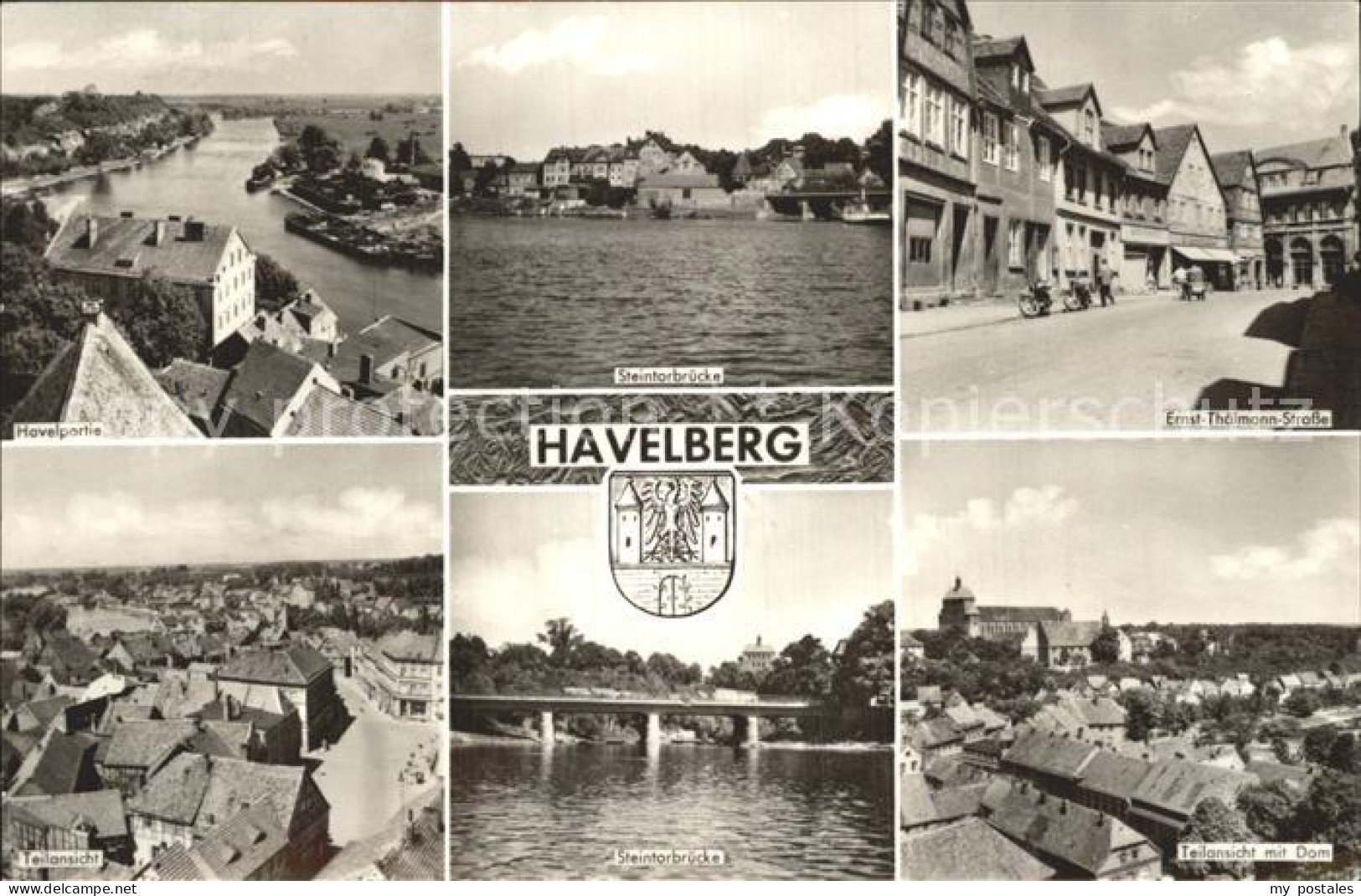 72376984 Havelberg Steintorbruecke Teilansicht Dom Havelberg - Havelberg