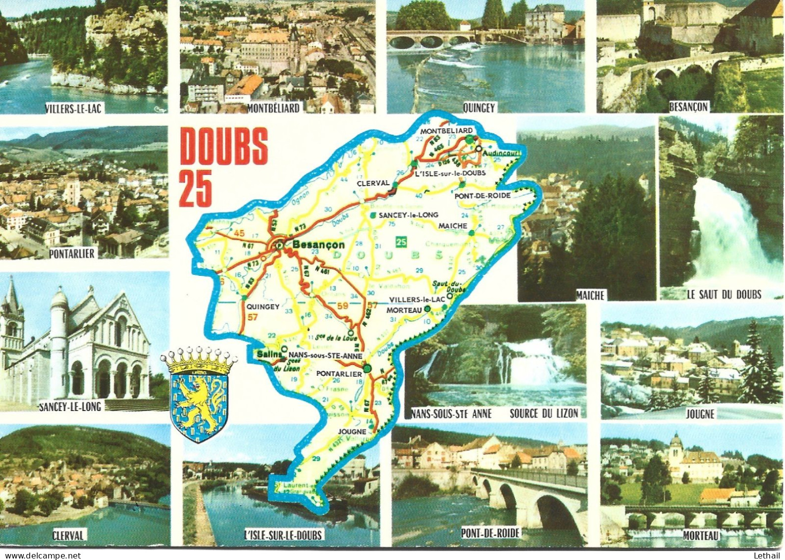 Ref ( 19116  )   Doubs 25 - Carte Geografiche